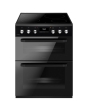 Cda CFC631BL 60cm Double Oven Electric Cooker with Ceramic Hob - Black