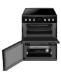 Cda CFC631BL 60cm Double Oven Electric Cooker with Ceramic Hob - Black