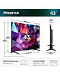 Hisense 43E7STUK 4K Ultra HD 144Hz Hi-QLED TV Black