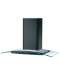 Prima PRCGH009 60cm Curved Glass Chimney Cooker Hood in Black