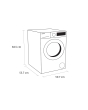 Sensis WMF01814AW 8kg 1400 Spin Washing Machine - White