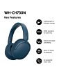 Sony WHCH730NL.CE7 Wireless Noise Cancelling Headphones Blue