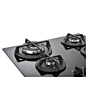 Stoves STGTG60C 4 Burner Gas Through Glass Hob in Black