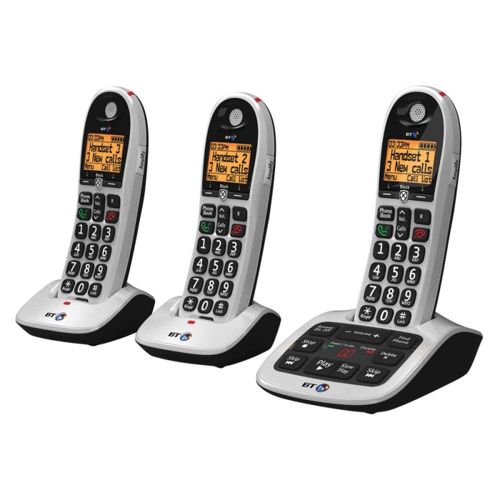 Chapmans Electrical  BT BT5526 Big Button Trio Cordless Phone with  Answering Machine