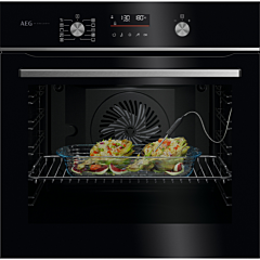 AEG GA5PB50FAB 59.5cm Built-In Electric Oven Gloss Black