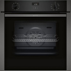 Neff B3ACE4HG0B 59.4cm Built In Electric Single Oven - Black with Graphite Trim