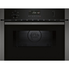 Neff C1AMG84G0B 44 Litres Built In Microwave Oven with Hot Air - Black with Graphite Trim