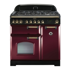 Rangemaster CDL90DFFCY/B Classic Deluxe 90 Dual Fuel Range Cooker 84490
