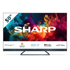 Sharp 4T-C50FQ5KM2KG 50" 4K UHD Quantum Dot Frameless Smart Google TV