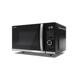 Sharp YC-QC254AU-B 25 Litres Flatbed Convection Oven Microwave with Grill - Black
