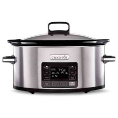Crockpot CSC066 5.6L TimeSelect Digital Family Slow Cooker in Stainless Steel