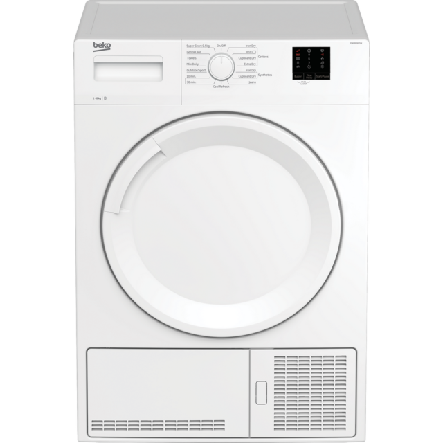 Beko DTKCE80021W 8kg Sensor Condenser Dryer White
