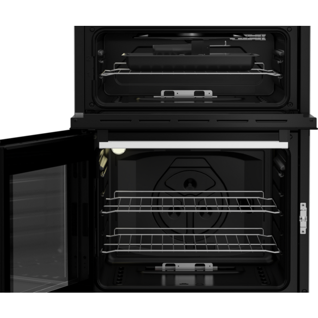 Beko EDG6231W 60cm Twin Cavity Gas Cooker with Enamel Hob - White
