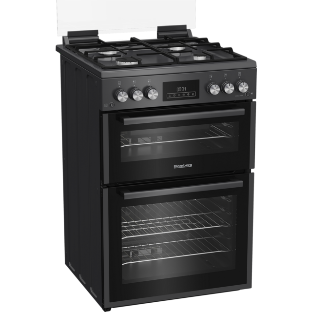 Blomberg GGRN655N 60cm Double Oven Gas Cooker with Gas Hob - Anthracite