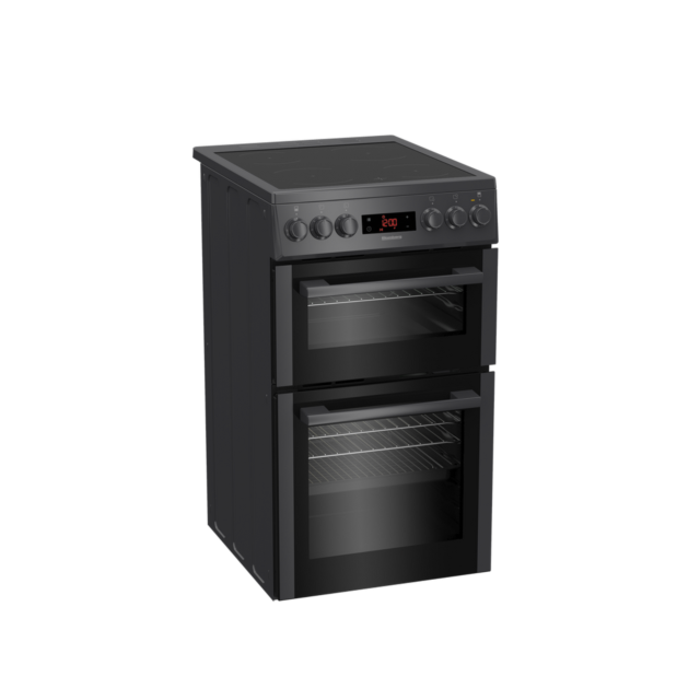 Blomberg HKS951N 50cm Double Oven Electric Cooker with Ceramic Hob - Anthracite