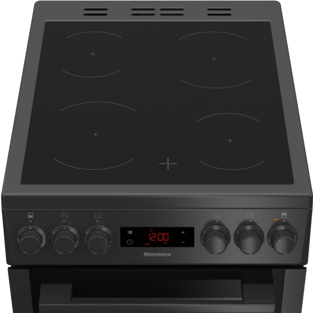 Blomberg HKS951N 50cm Double Oven Electric Cooker with Ceramic Hob - Anthracite