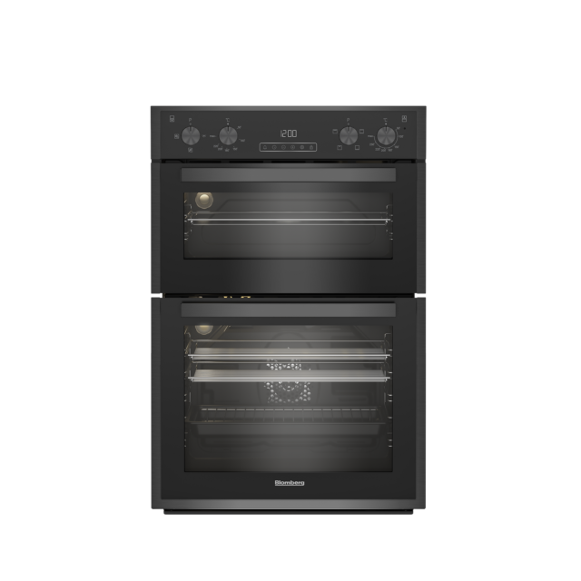 Blomberg RODN9202DX 59.4cm Built In Electric Double Oven - Dark Steel