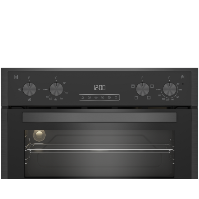 Blomberg RODN9202DX 59.4cm Built In Electric Double Oven - Dark Steel