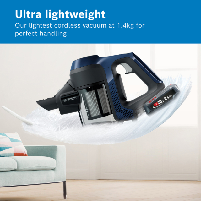 Bosch BBS611GBKIT BBS611GB Cordless Vacuum Cleaner - 30 Minute Run Time - Black PLUS Battery
