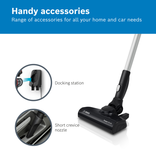 Bosch BBS611GBKIT BBS611GB Cordless Vacuum Cleaner - 30 Minute Run Time - Black PLUS Battery