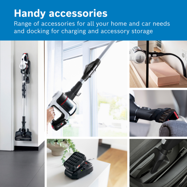 Bosch BCS712GBKIT Unlimited 7 BCS712GB Cordless Vacuum Cleaner - 80 minutes run time - White & Black
