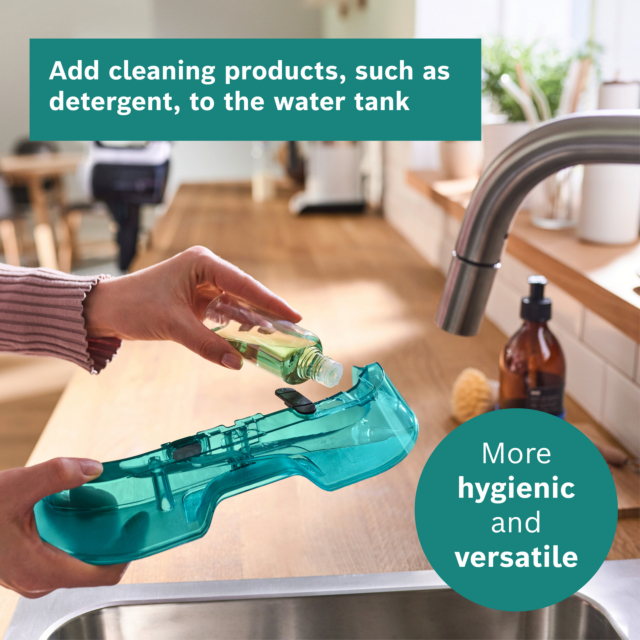 Bosch BCS71HYGGBKIT Unlimited 7 BCS71HYGGB Aqua Vacuum & Mop - 40 Minutes Run Time - White - PLUS Ad