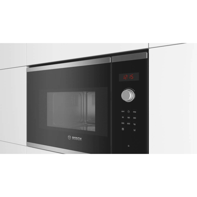 Bosch BFL523MS0B 20L 800W Built-in Solo Microwave - Stainless Steel