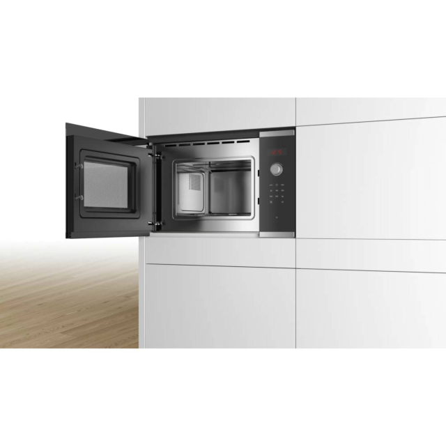 Bosch BFL523MS0B 20L 800W Built-in Solo Microwave - Stainless Steel