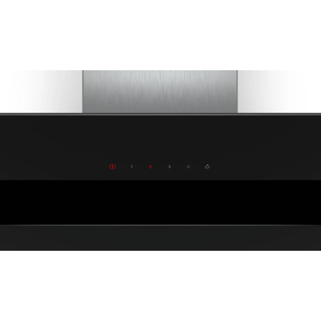 Bosch DWK67CM60B Touch Control 60cm Angled Chimney Cooker Hood in Black Glass