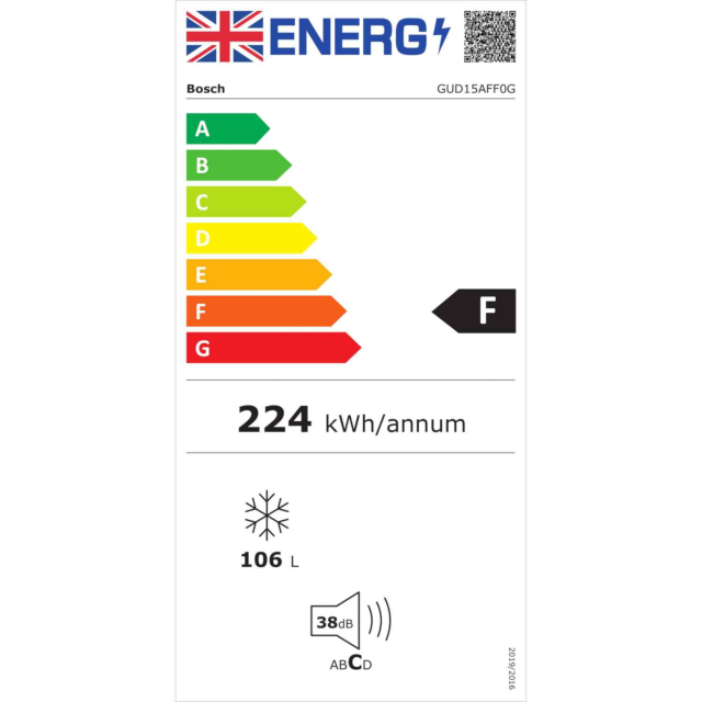 Bosch GUD15AFF0G Built Under 106 Litre Freezer 