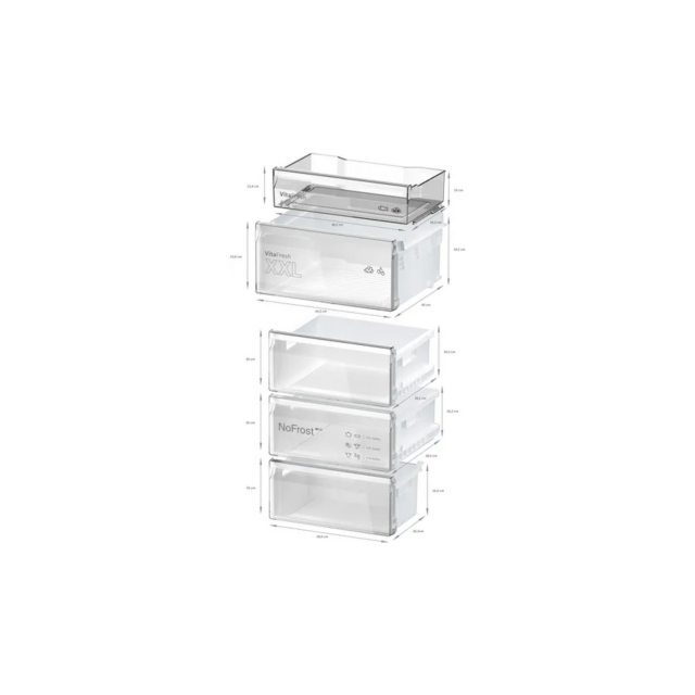 Bosch KGN392LDFG 203Cm Height 60Cm Width Fridge Freezer In Silver