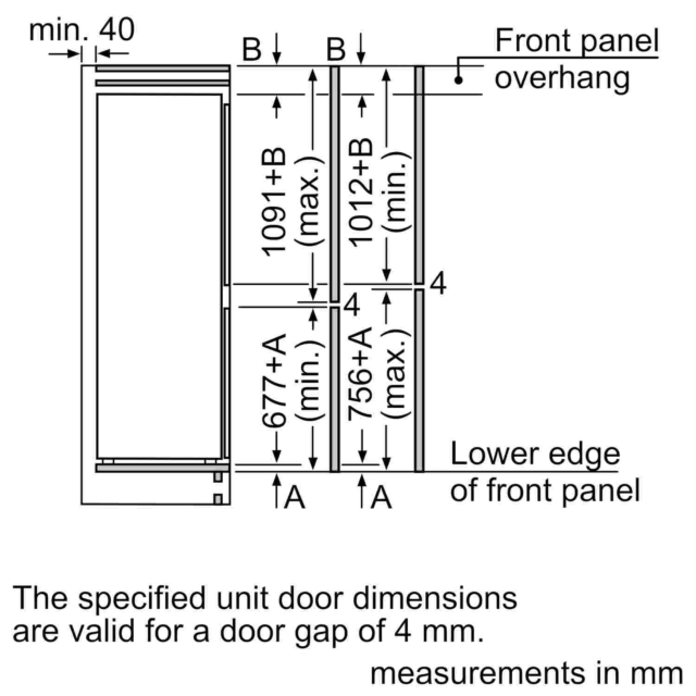 Bosch KIN86VSF0G 60:40 Frost Free Integrated Fridge Freezer