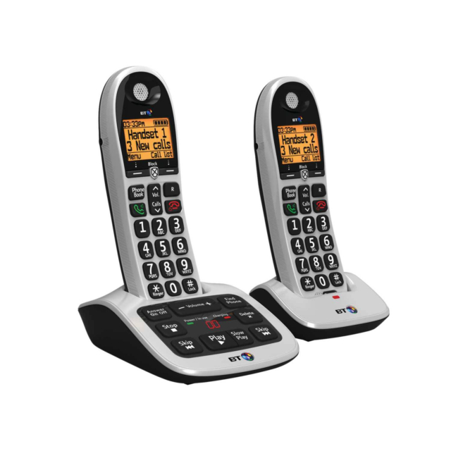 BT BT4666 Twin Cordless Phone with Answering Machine + Call Block
