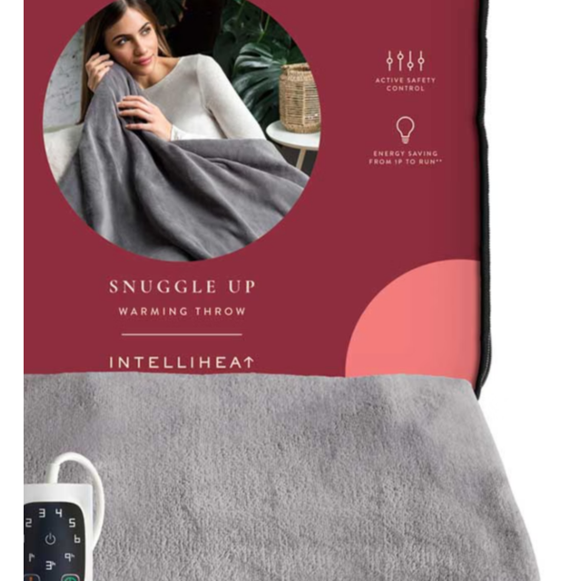 Dreamland 16707 Heated Throw In Grey