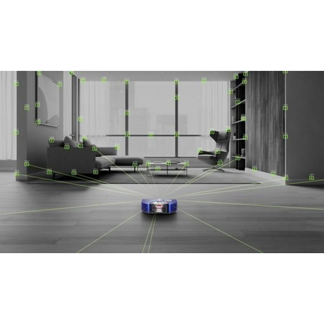 Dyson 360VISNAV 360 Robot - 65 Minutes Run Time - Moulded Blue/Nickel