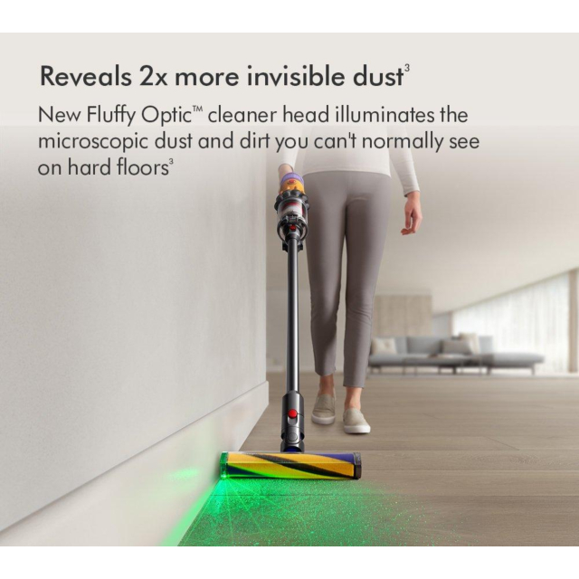Dyson V12-2023 Cordless Stick Vacuum - 60 Minutes Run Time - Nickel