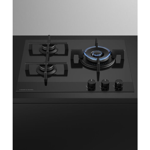 Fisher & Paykel 60cm Gas Hob - Black Glass