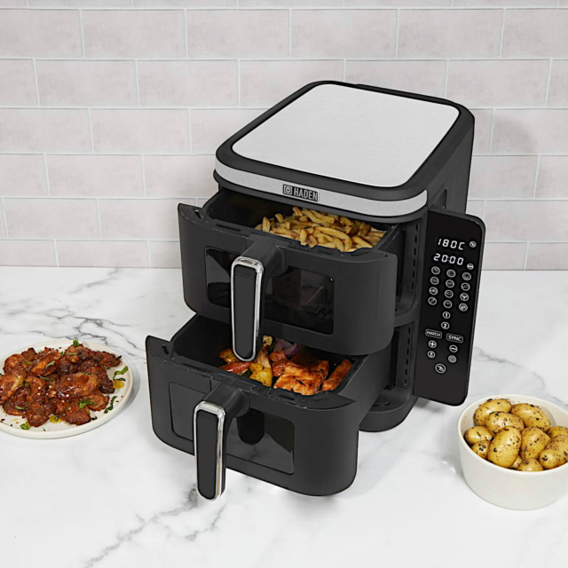 Haden 211200 11.0L Double Stack Air Fryer With Window - Black