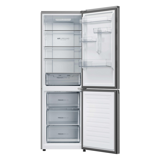 Haier HDPR3618DNPK 355L No Frost Fridge Freezer Stainless