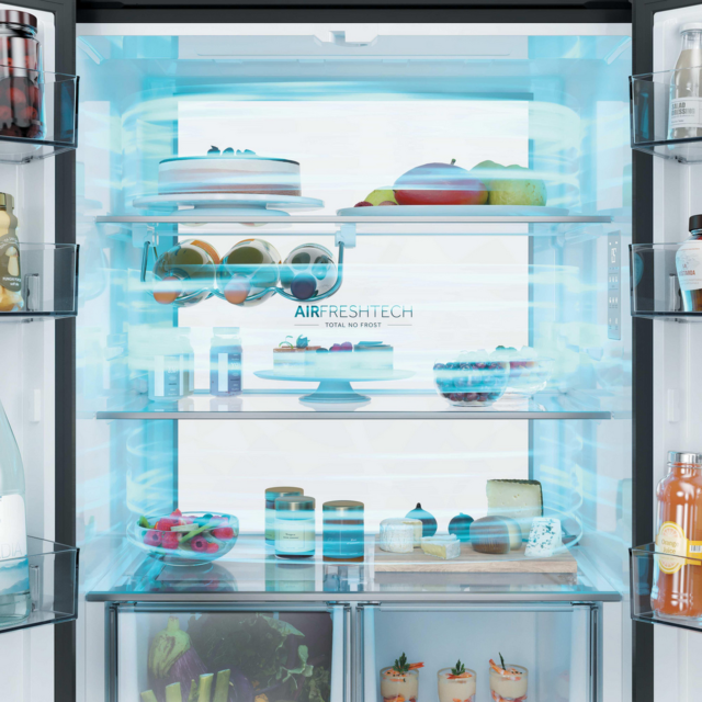 Haier HFKR5718DNMM 60/40 No Frost Multi-door FridgeFreezer