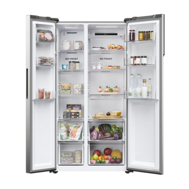 Haier HSR5918DNMP 90.5cm Total No Frost Fridge Freezer - Pt. Inox