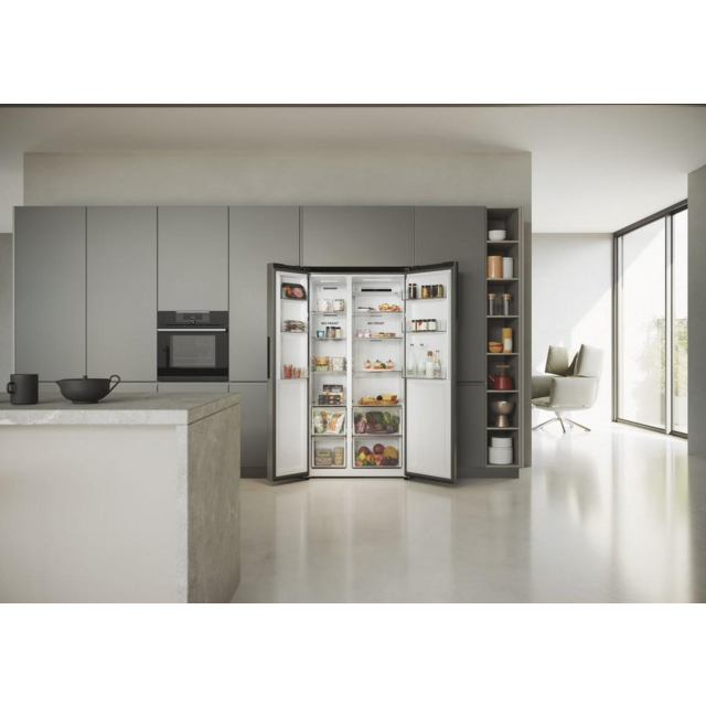 Haier HSR5918DNMP 90.5cm Total No Frost Fridge Freezer - Pt. Inox
