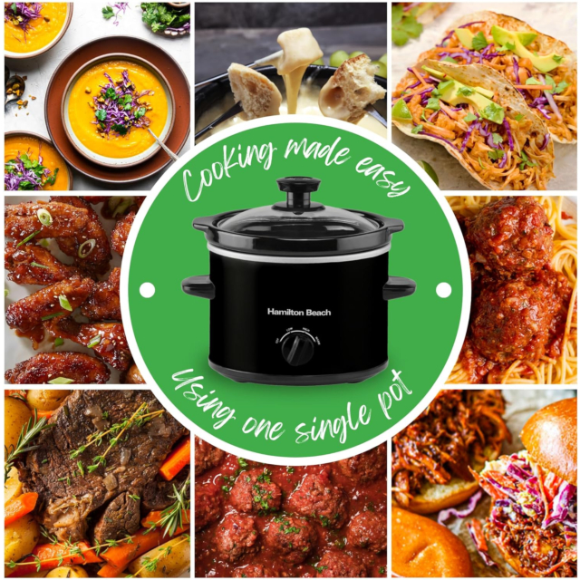 Hamilton Beach HBSC020B 1.8Ltr Capacity Slow Cooker In Black