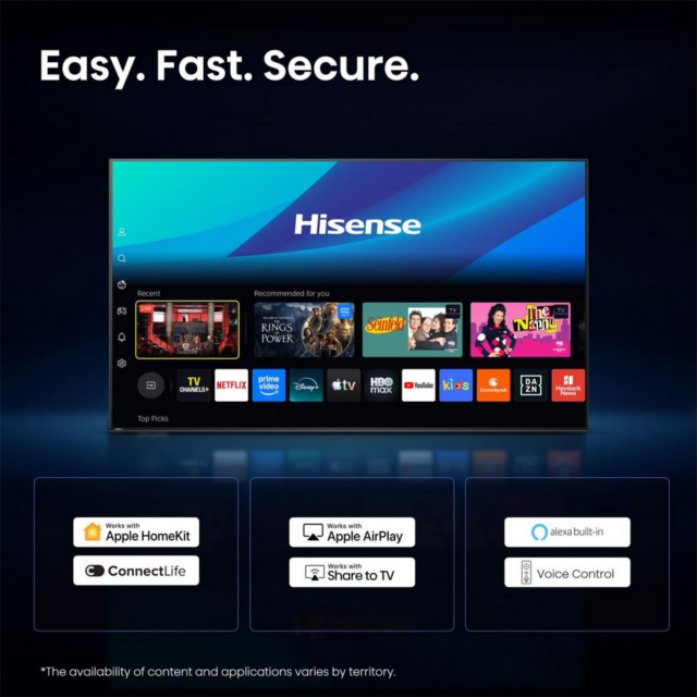 Hisense 100UR8STUK 4K Ultra HD RGB MiniLED TV Black