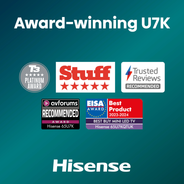 Hisense 55U7KQTUK 55inch 4K Ultra HD Mini-LED Smart TV