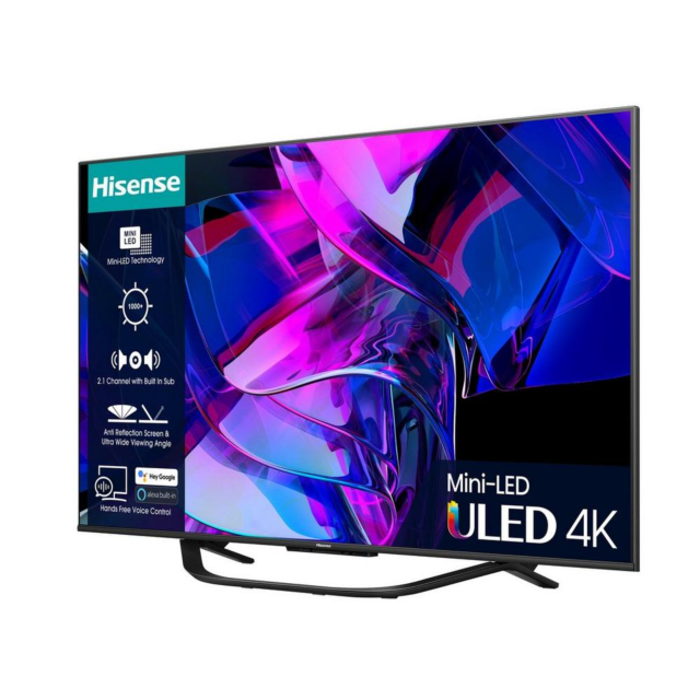 Hisense 65U7KQTUK 65inch 4K Ultra HD Mini-LED Smart TV