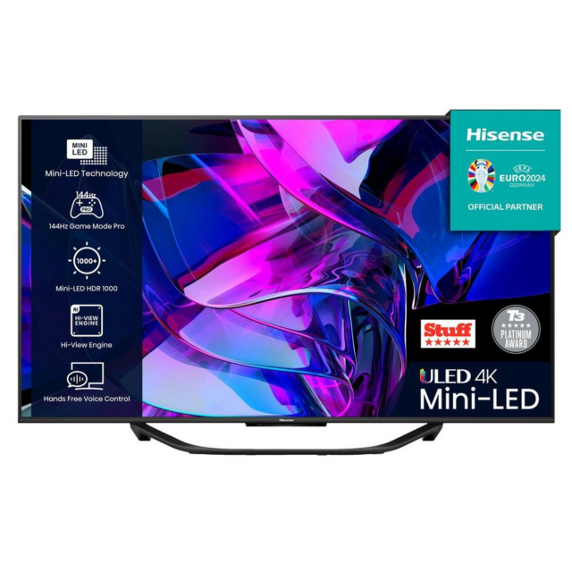 Hisense 65U7KQTUK 65inch 4K Ultra HD Mini-LED Smart TV
