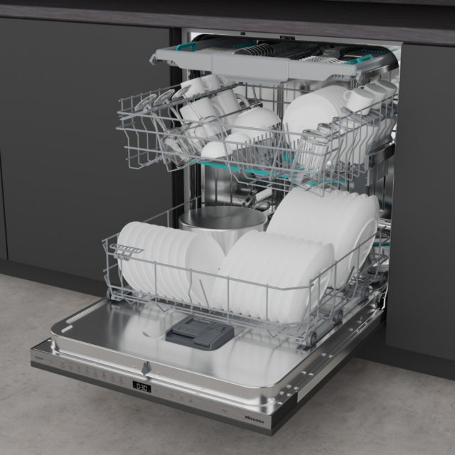 Hisense HV663A60UK Full-Size Fully Integrated Dishwasher - 16 Place Settings