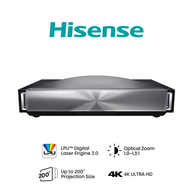Hisense PX4TUKPRO Projector - Silver/Black