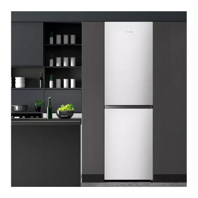 Hisense RB327N4BCE 50/50 Total No Frost Fridge Freezer - Stainless Steel